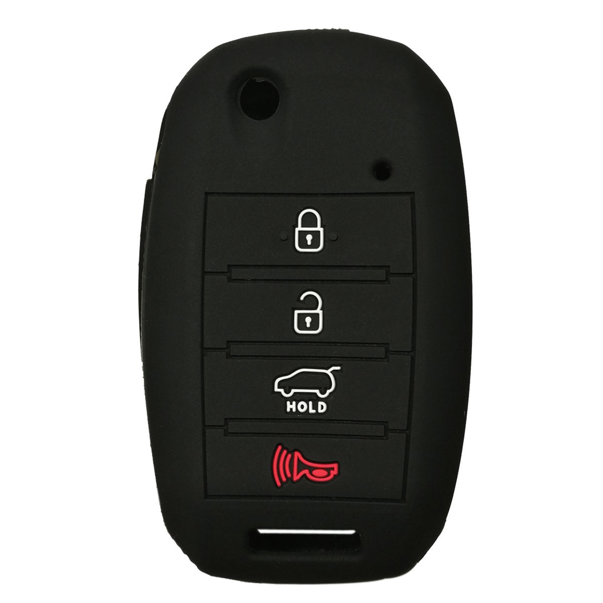 Coolbestda Rubber 4Buttons Flip Key Fob Remote Cover Case Protector Holder Keyless Entry For 2016 2017 2018 2019 Kia Optima Soul